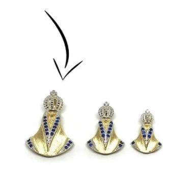 Imagem de Pingente de ouro 18k Nossa Senhora Aparecida - Elegancy Joias