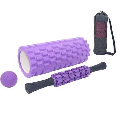 Imagem de Rolo massagem e bastão para liberação miofascial e bola lacrosse e bolsa-Unissex