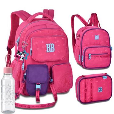 Imagem de Kit Mochila Costa Rebecca Bonbon Escola Juvenil shoulder bag, Rosa