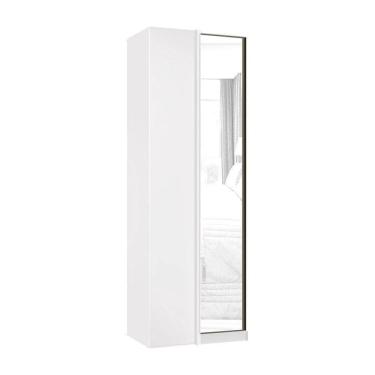 Imagem de Guarda Roupa Modulado Canto Reto 1 Porta 80cm Com Espelho Prime Luciane Móveis