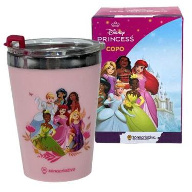 Imagem de Copo Snap Inox Parede Dupla 300Ml Princesas Disney - Zc - Zona Criativ