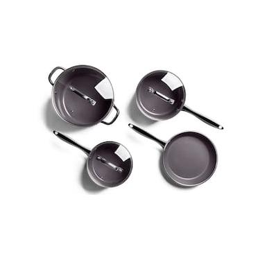 Imagem de Jogo de Panelas de Indução 4 Peças Brinox Unique Antiaderente Pro Ceramic Cinza