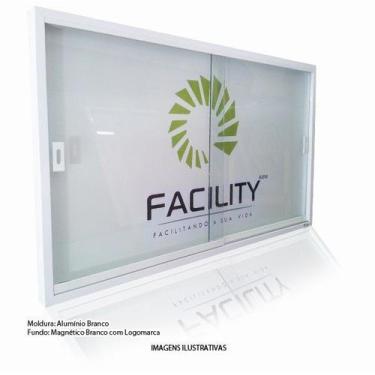 Imagem de Quadro de avisos 1.60 m - ABC METAL, Quadro 90 x 160 cm