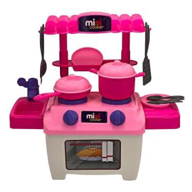 Imagem de Mini Fogão Completo: Acessórios Pia e Mesa Removível - BS TOYS