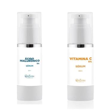 Imagem de Kit Skincare C/ 2 Sérum: Ácido Hialurônico + Vitamina C - ClinFarma