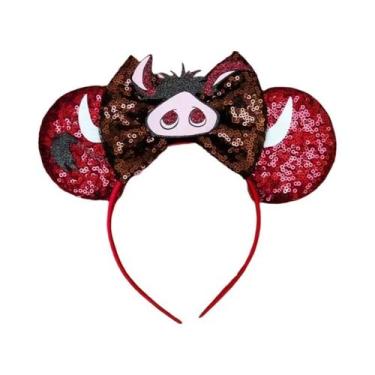 Imagem de Tiara De Orelhas Do Mickey E Da Minnie Com Laços De Lantejoulas, Acess