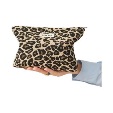 Imagem de Bolsa De Moedas Pequena Com Estampa De Leopardo, Necessaire Feminina, 