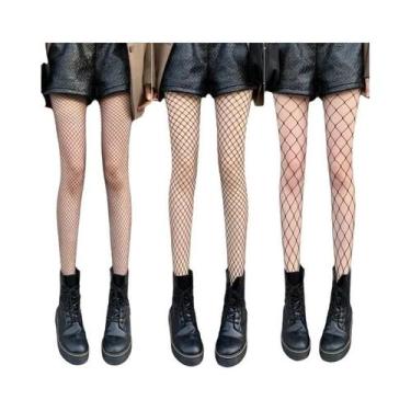 Imagem de Meias De Rede Lolita, 3 Pares De Meias De Nylon Em Malha, Lingerie Sex