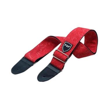 Imagem de Correia De Guitarra Ajustável Em Algodão Denim Grosso Para Baixo Elétr