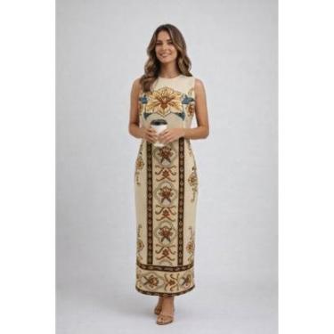 Imagem de Vestido idi D Bell Outlet Fashion Estapado Off-White-Feminino