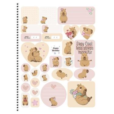 Imagem de Caderno universitário Espiral 1 matéria Capivara com 80 Folhas - Sorti