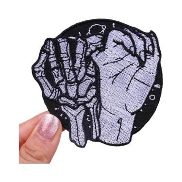 Imagem de Patch Bordado De Macaco Fumante Punk, Animal Feroz, DIY, Termocolante 