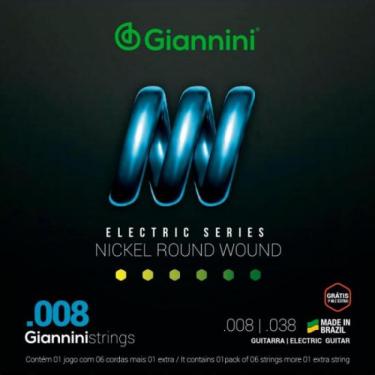 Imagem de Encordoamento Para Guitarra .008 Super Leve Giannini GEEGST8