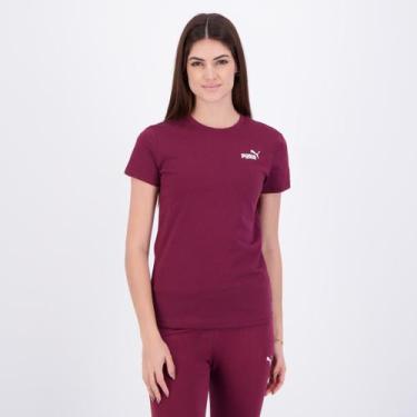 Imagem de Camiseta Puma ESS Small No. 1 Logo Feminino Bordõ, P