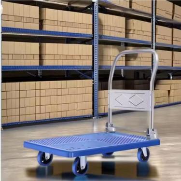 Imagem de Carrinho De Carga Transporte Aba Dobrável Capacidade 300kg - Brin7