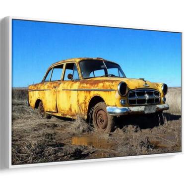Imagem de Quadro decorativo Carro Antigo Esquecido no Campo - Art Canvas, 90 x 6