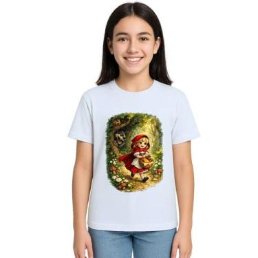 Imagem de Camiseta Chapeuzinho Vermelho Lobo Mau Estampa Personalizada - Use P4,