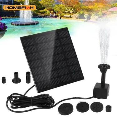 Imagem de Bomba De Água Solar 1.2W Mini Para Jardim, Piscina, Uso Interno E Exte