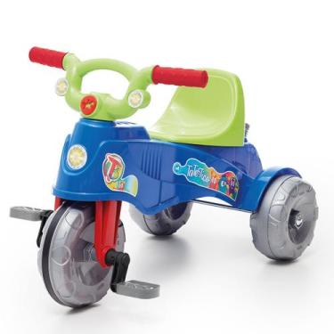 Imagem de Triciclo Infantil Motoca Azul Com Pedal E Haste Tatetico - CALESITA, A