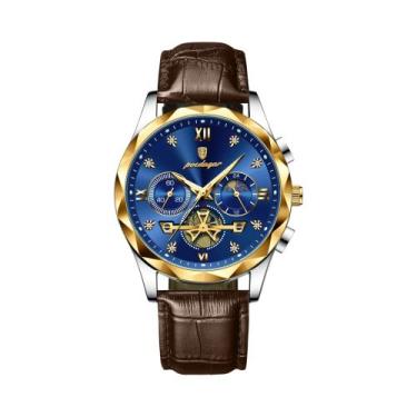 Imagem de Relógio De Pulso Masculino POEDAGAR De Quartzo Cronógrafo Luminoso À P