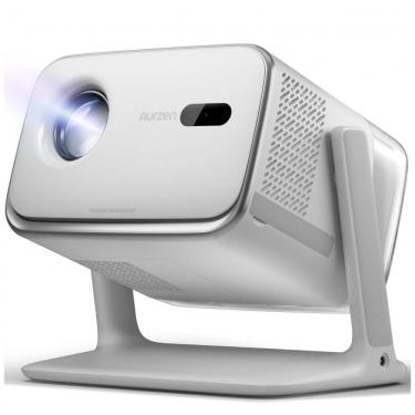 Imagem de Mini Projetor Aurzen Cinza Google TV WiFi Bluetooth Dolby Audio 1080P Boom Mini 120W