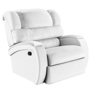 Imagem de Poltrona Do Papai Reclinável Napoli Manual Gatilho Corino Branco D'Rossi