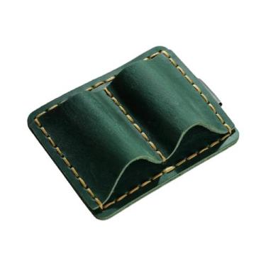 Imagem de Suporte Retrô De Couro Para Caneta, Porta-Lápis De Couro Bovino Com Cl