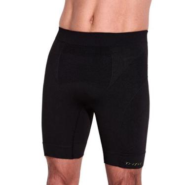 Imagem de Bermuda Térmica Sem Costura Treino Compressão Poliamida Trifil, Preto,