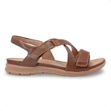 Imagem de Sandália Usaflex Feminina Plataforma Couro Fecho-Flex Casual AA30018-Feminino