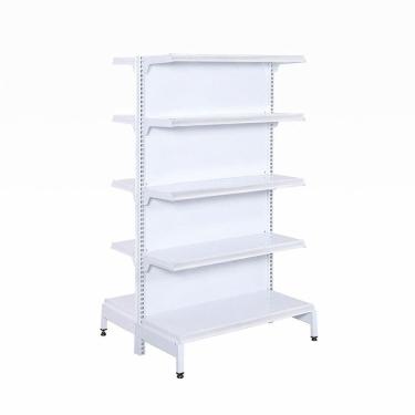 Imagem de Gôndola Prateleira 5 Níveis 40x30 New Plus 1,70 Central Inicial PE  Branco - SA Gôndolas