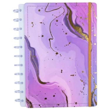 Imagem de Caderno Gran Lilás Médio M Disco Reposicionável Capa Dura Disko