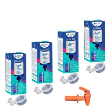 Imagem de 4 Velas Refil Água Alcalina Magnésio, 4 Boias e 1 Torneira Oasis