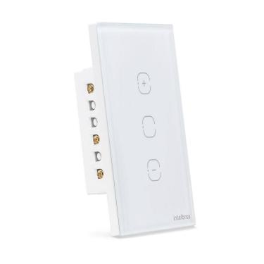 Imagem de Interruptor Dimmer Smart Wi-Fi Touch EWS 1101 com Controle de Intensidade da Luz Branco Intelbras