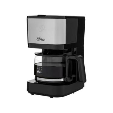 Imagem de Cafeteira Oster Inox Compacta 0,75L 110V, Preto, 110V