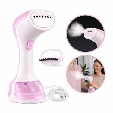Imagem de Vaporizador Portátil P/ Roupas Passadeira A Vapor Desamassa Cor:Rosa -