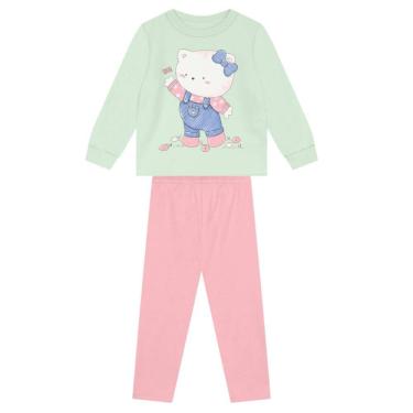 Imagem de Conjunto infantil menina de gatinho com glitter Brandili
