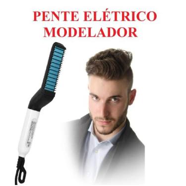 Imagem de Chapinha Pente Alisador De Cabelo E Barba Masculino - FOR BEAUT UTILIT