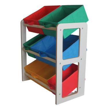 Imagem de Prateleira Mdf Organizadora De Brinquedo Infantil Colorido