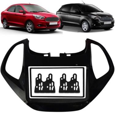 Imagem de Moldura de Painel 2 Din 7" Polegadas Ford Ka Hatch e Sedan 2015 2016 2