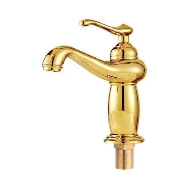 Imagem de Torneira De Banheiro Monocomando Em Latão Sólido Com Acabamento Bronze
