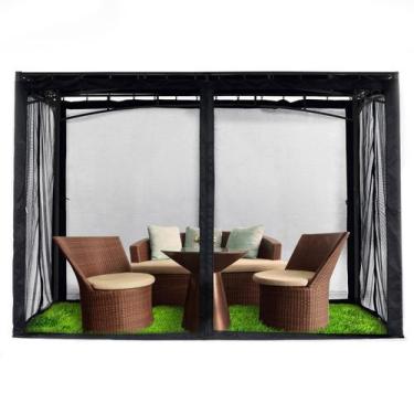 Imagem de Mosquitera para Exterior para Carpa de Pantalla 10x10 (Negro) - HOMEZI
