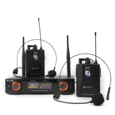 Imagem de Microfone Sem Fio Headset Duplo Uhf Kadosh Kdsw-402hh 402hh 48 Frequên