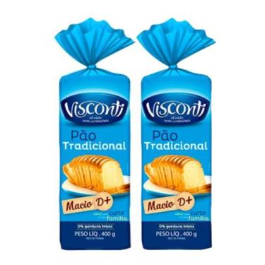 Imagem de Pão de Forma Visconti Tradicional 400g - 2 Unidades