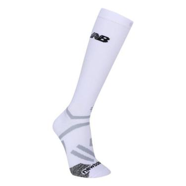 Imagem de Meia New Balance Cano Longo De Compressão Feminina, Branco, 34/38