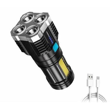 Imagem de Lanterna Recarregável Led Prova Dágua 4 Núcleos Potente Usb - SPM, Pes