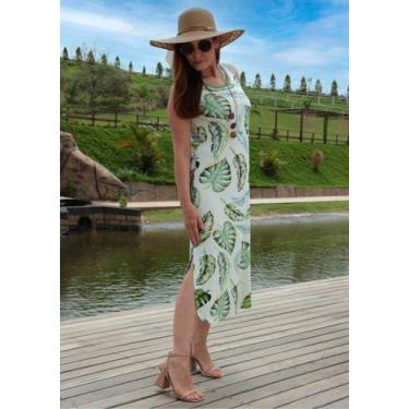 Imagem de Vestido Midi Pau a Pique Estampado Off White, Off white, M