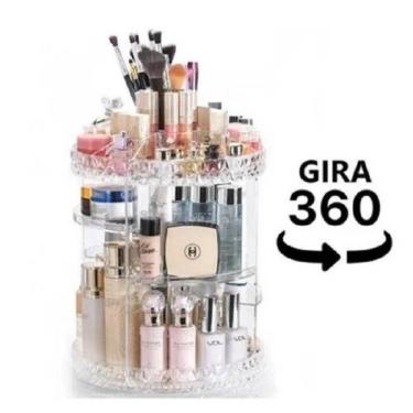 Imagem de Organizador Maquiagem Giratório 360º Acrílico - XF