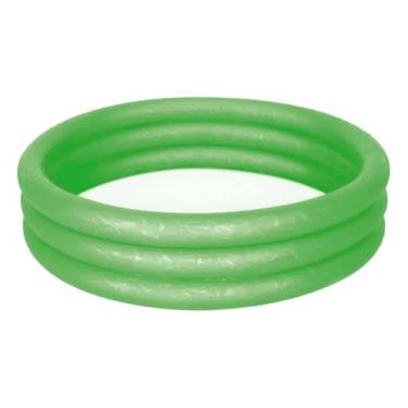 Imagem de Piscina Inflável Infantil 130 Litros 3 Anéis Mor Verde 1782, Verde
