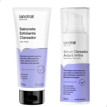 Imagem de Kit Clareador Axila Virilha Labotrat Clareamento Dermo 30g