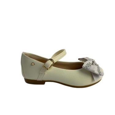 Imagem de Sapatilha Infantil Menina Pampili 10.484 Off White/Branco, Off white, 